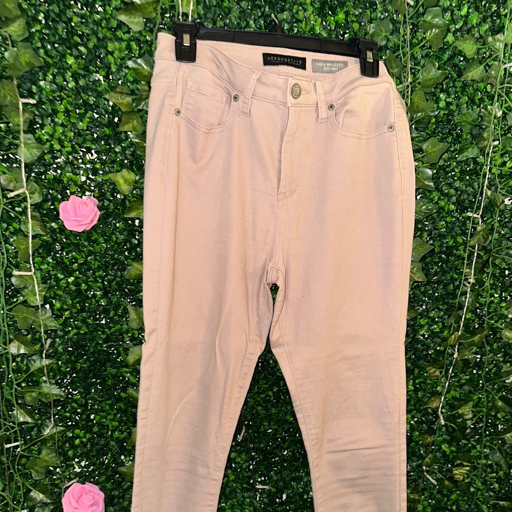 Light Peach Aeropostale High Waisted Jeans